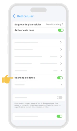 03. Activar Roaming de datos - Guía de activación iPhone